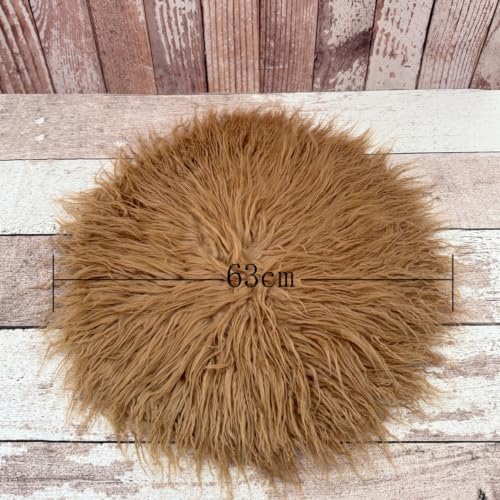 Newborn Photography Blanket Props Baby Photoshoots Layer Photo Posing Rug (Brown) - Image 3