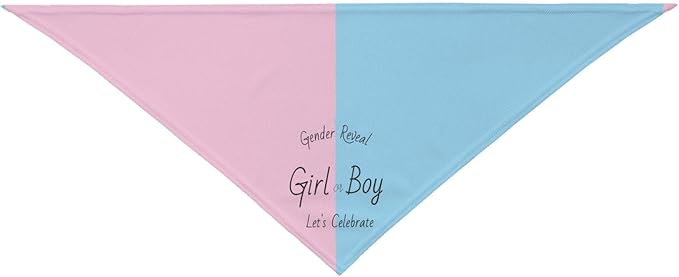 He Or She What Will It Be? Gender Reveal/Baby Announcement Dog Bandana,Pet Neckerchief for Pets Daily Wear Photo Prop Party Supplies (Gender Reveal)