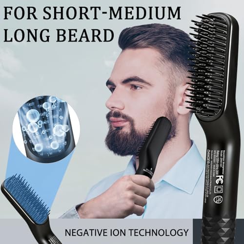 Beard Straightener for Men,w/Dual Action Hair Comb for All Beard Types - Image 4