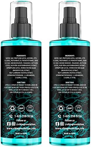 Viking Revolution Sea Salt Spray for Men - Hair Texturizing Spray 8.8oz,2pk - Image 6