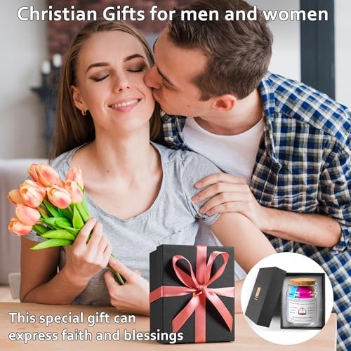WMWXNNT Bible Verse Jar, Christian Gifts for Women, Men, Birthday & Graduation Gifts, Inspirational Gift for Mom, Teens, Friends, Prayer Jar with a 48-inch Ribbon Bow - Image 6