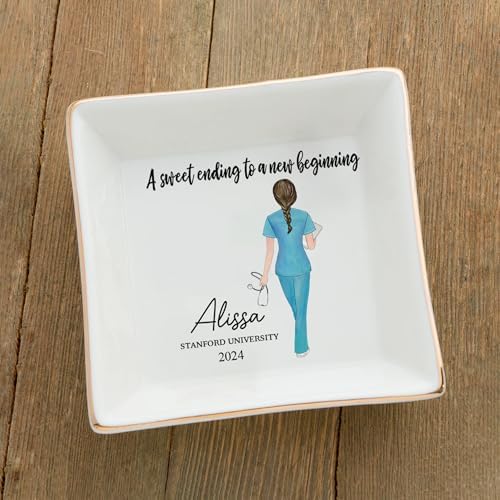 Sweetee Personalized Jewelry dish graduation gifts for her 2025, nurse graduation gifts for women,college graduation gifts for her 2 - Image 3