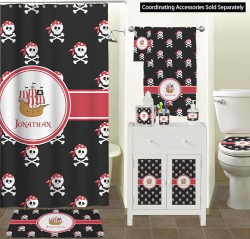 RNK Shops Personalized Pirate Waste Basket - Double Sided (White) - Image 3