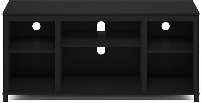 Furinno Classic TV Stand, Entertainment Center, TV Console for TV up to 55 Inch with Shelves, for Living Room, Bedroom, Americano