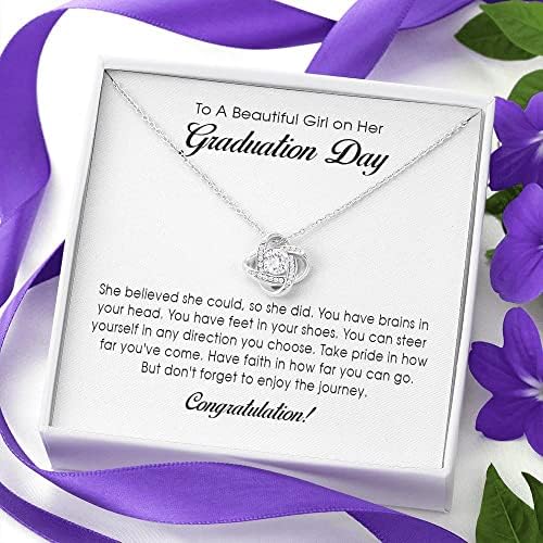 Graduation Gift Love Knot Necklace, Graduation Gift for Her, College Graduation Gift for Her, High School Senior Graduation Present, Class of 2023, Women's Jewelry - Image 2