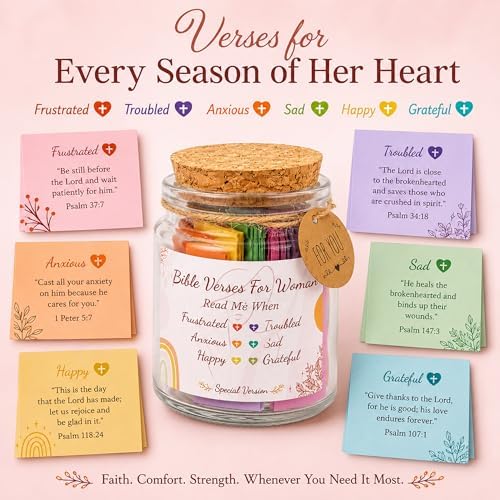 Bible Verses Jar for Women – Christian Gifts For Women, Color Coded Scripture Jar, Mothers Day Gifts For Mom - Image 6
