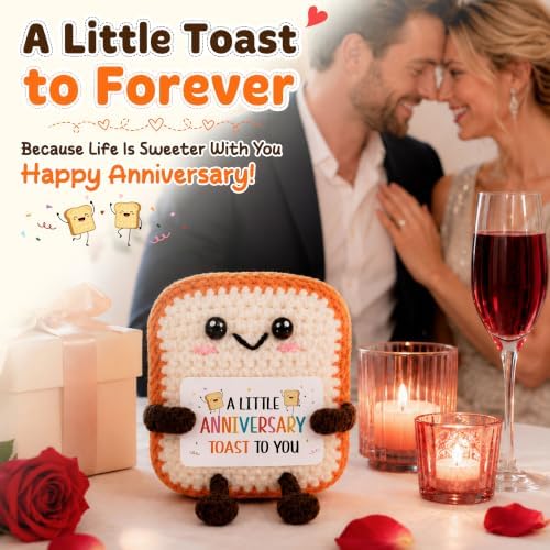 OASSIE Anniversary Wedding Gifts for Women Men - Positive Crochet Toast - Image 5