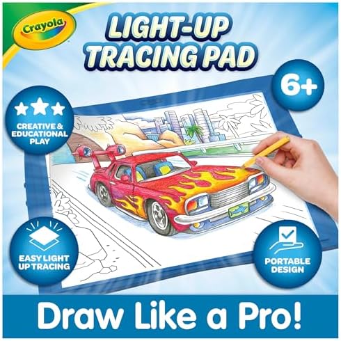 Crayola Light Up Tracing Pad - Blue, Drawing & Tracing Projector for Kids, Sketching Light Box Table, Toys for Kids, Gift for Girls & Boys, Ages 6+ - Image 3