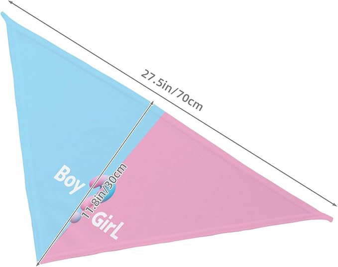 He Or She What Will It Be? Gender Reveal/Baby Announcement Dog Bandana,Pet Neckerchief for Pets Daily Wear Photo Prop Party Supplies (Three-Dimensional?)