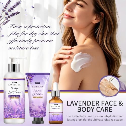 Gift for Women, Spa Gift Baskets for Women，15Pcs Lavender Bath and Body Set - Image 4