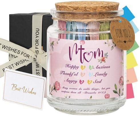 Emotional Bible Verse Jar for Mom-Mom Birthday Gifts from Daughters Sons by Qunrwe