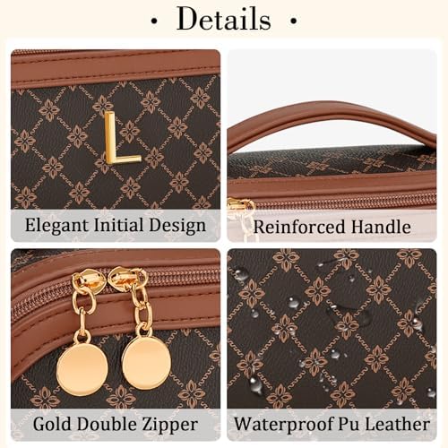 Initial Makeup Bag Personalized Gift for Women Teen Girls - Image 4
