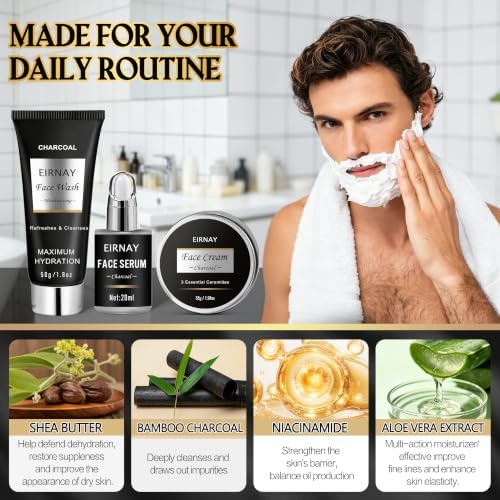 Spa Gifts for Men, Charcoal Bath and Beard Grooming Kit - Image 4