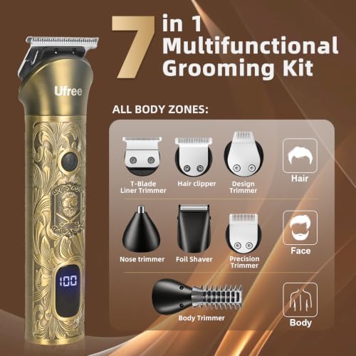 Ufree Professional Beard Trimmer for Men, Electric Shaver Razor, Men Gift - Image 2