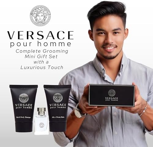 Versace Pour Homme for Men, 3 Piece Mini Gift Set - Image 5