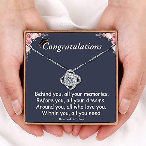 2026 Graduation Gifts for Her - Class of 2026 White Gold Plated Graduation Necklace, College School Graduation Necklace Gifts for Her Women - Image 5