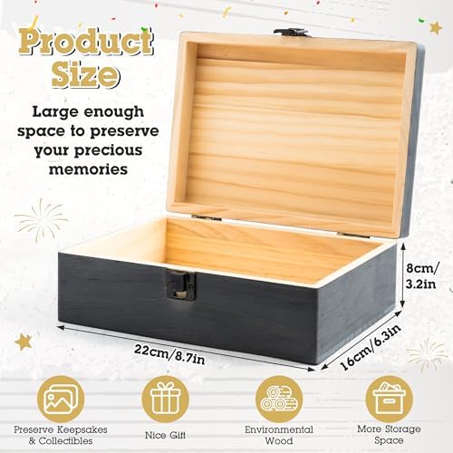 R HORSE Graduation Keepsake Wood Box, Class of 2026 Engraving Wooden Memory Box for High School Graduates, Engraved Graduation Gift for Him Her Memory Storage & Party Favor - Image 2
