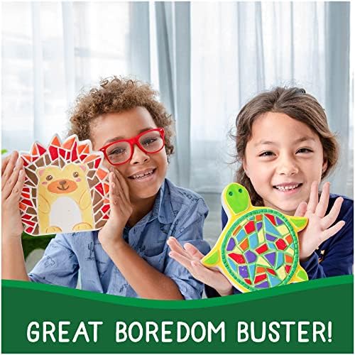 Creative Roots Mosaic Turtle DIY Stepping Stone Kit, Includes Ceramic Stone & 6 Vibrant Paints for Kids Ages 8+ - Image 3