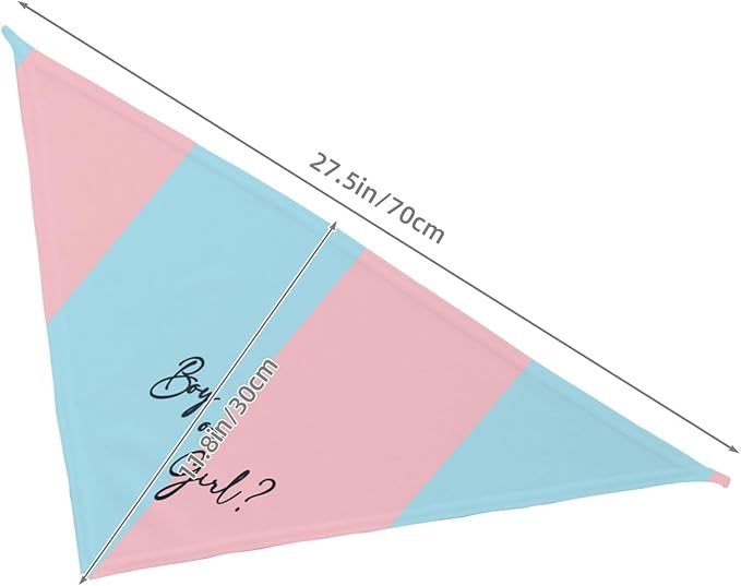 He Or She What Will It Be? Gender Reveal/Baby Announcement Dog Bandana,Pet Neckerchief for Pets Daily Wear Photo Prop Party Supplies (boy or Girl-2)