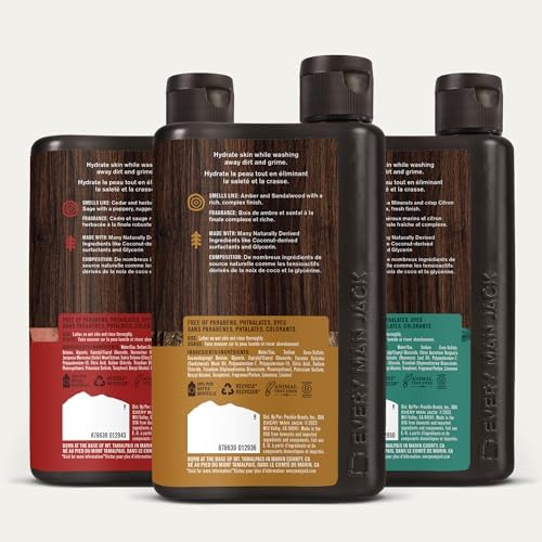 Every Man Jack Hydrating Body Wash for Men, Variety Pack, 13.5 oz (3pk) - Image 6