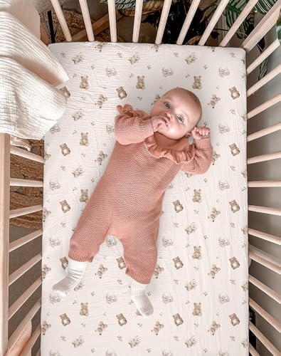 Muslin Bassinet Sheets 2 Pack, 33" x 17", (Rosy) - Image 4