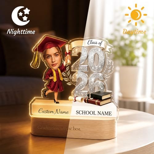 Personalized Graduation Gifts for Class of 2026, Custom Photo Acrylic Plaque, Graduation Keepsake Desk Decor, Graduation Gift for Daughter Son Him Her, College High School Senior Gift - Image 4