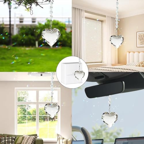 Hegelda White Birthday Gifts for Women Friendship Heart Crystals Suncacther - Image 4