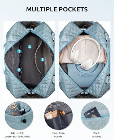 Voguewood Girl Duffle Bag for Tweens with Shoe Compartment-Overnight Bags - Image 6