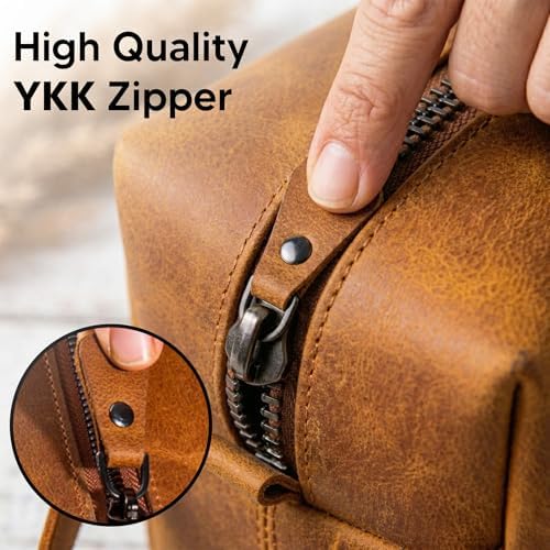 Motiwear Custom Leather Toiletry Bag for Men – Personalized Genuine Leather Graduation Gift Dopp Kit, Custom Name Travel Bag, College Graduate Gift for Him, Class of 2026 Keepsake - Image 6
