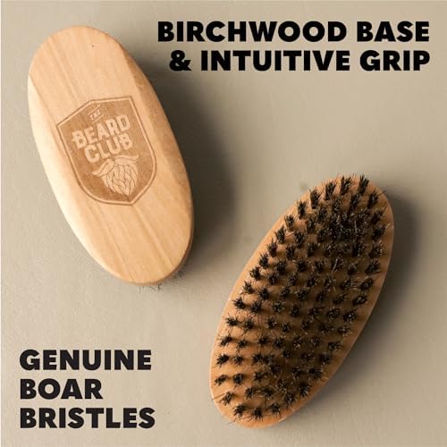 Beard Club Men's Boar Bristle Brush - Birchwood Grooming Tool for Styling, Taming and Healthy Beard Growth - Image 4