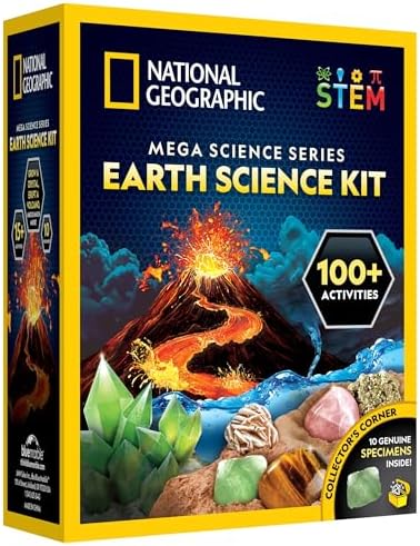 National Geographic Earth Science Kit with 100+ Activities for Kids 8-12 by BlueMarbleToys