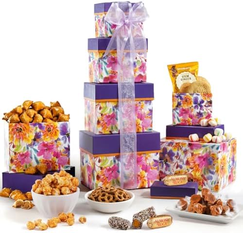 Broadway Basketeers Snack Food Gift Basket Tower & Care Package For Women by BroadwayBasketeers