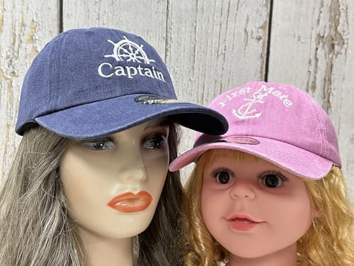 Embroidered Captain & First Mate Baseball Caps Set for Men Women - Image 6