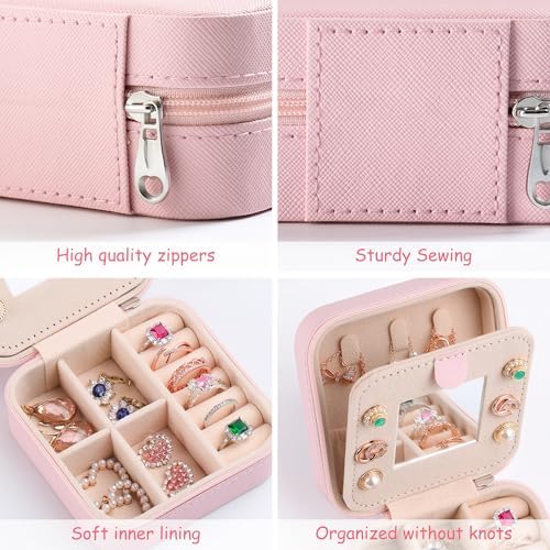 AYGXU Travel Jewelry Box for Women and Girls - Small Case With Initial A-Z - Teacher Gifts - Image 6