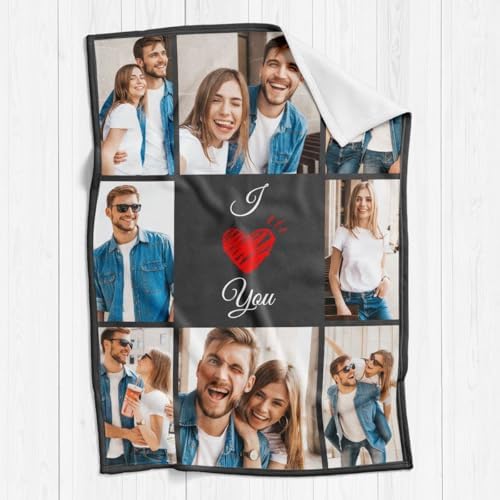 inkArts I Love You Gifts for Couple, Personalized Girlfriend, Custom Blanket with Photos, Blankets Pictures, Photo Using My Own Personalised Christmas - Image 3