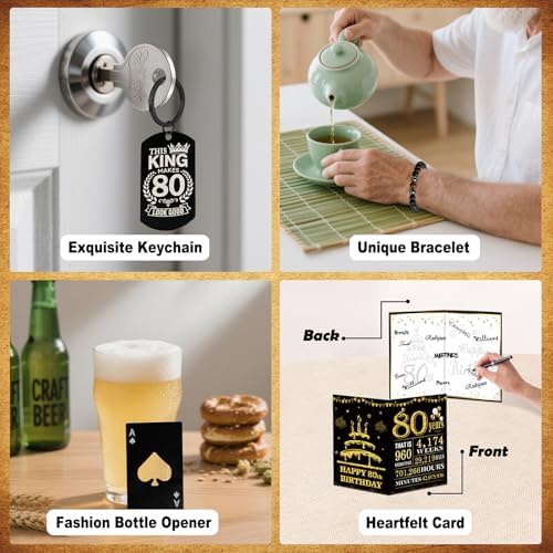 80th Birthday Gifts for Men Tumbler Set, Unique Gift for 80 Year Old Man - Image 5