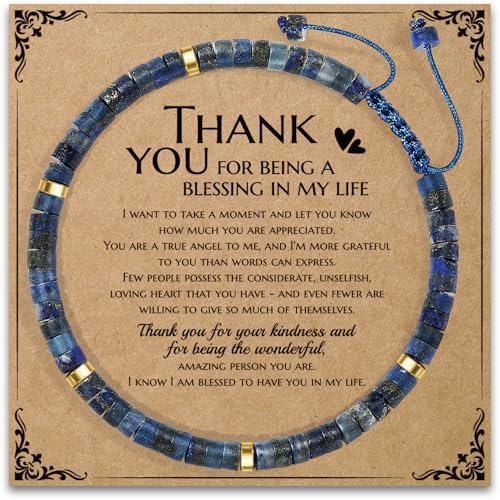 AGOT Thank You Gifts for Women: Teacher Appreciation Office Gifts for Coworkers Employee Boss Lady Manager Colleague Natural Stone Bracelet by AGOT