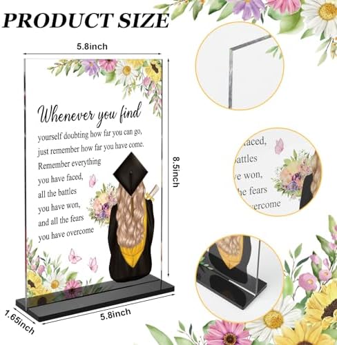 College Graduation Gifts for Girls Her Women Teens High School Class of 2026 Graduation Gifts Acrylic Table Sign Inspirational Gift for Sister Daughter Granddaughter Farewell Gift - Image 2