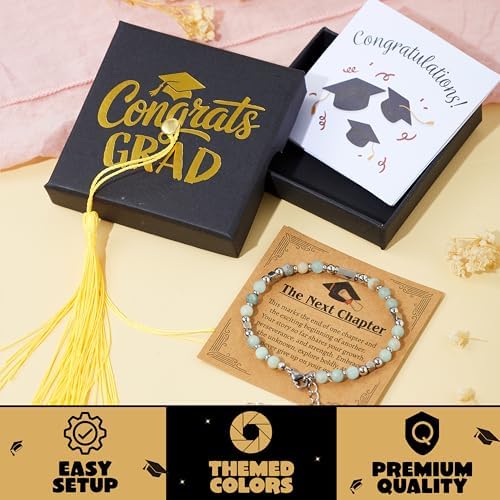 JOYIN Graduation Gifts 2026 for Her, Graduation Bracelet with Greeting Card and Gift Box, Inspirational Gifts for Women, Besties, High School College Classmates (Suitable for 14 Years Above) - Image 3