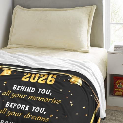 Graduation Gifts 2026 Throw Blanket 60" x 50", Graduation Gifts for Her/Him/Girls/Boys, Class of 2026 Graduation Gift, High School/College/Masters Degree/PHD Graduation Gifts for Women/Men Graduate - Image 4