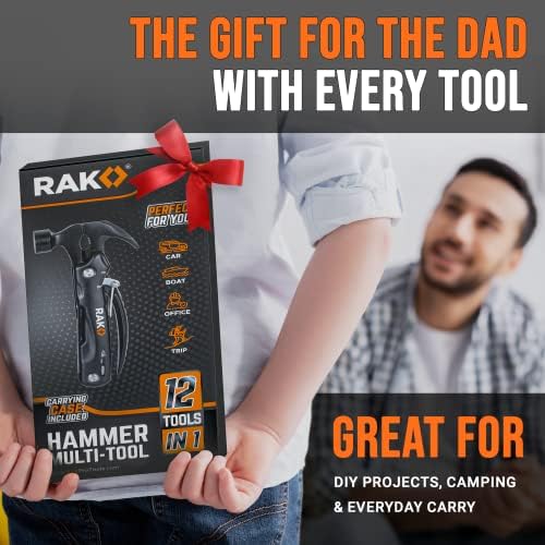 RAK Hammer Multitool BirthdayGifts for Men - Cool Unique Gifts Who Have Everything - Compact DIY Survival Multi Tool - Backpacking & Camping Accessories - Gadget Gifts - Image 2