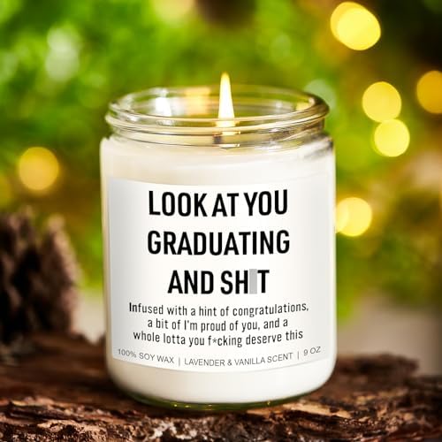 Younift Funny Grad Candle, 2026 Graduation Gifts for Her, Him - College, High School, Masters Degree, Phd, Law School, Nursing & Nurse Graduation Gifts for Women, Men - 9 oz - Image 4