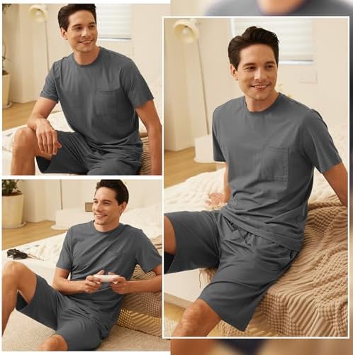 BAMBOO COOL Mens Pajama Set Lightweight Sleepwear Pjs - Image 3