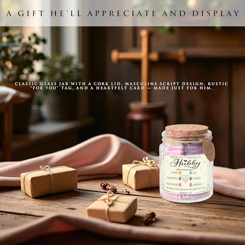 Hubby Bible Verse Jar – Father day Gifts for Husband, 92 Color-Coded Bible Verses “Read This When” | Christian gifts for men - Image 4