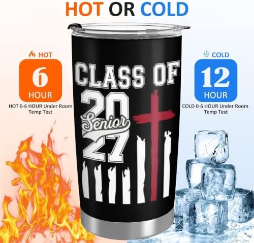 Class of 2027 Senior Night Gifts for Men Women 20oz Seniors Year Tumbler - Image 5