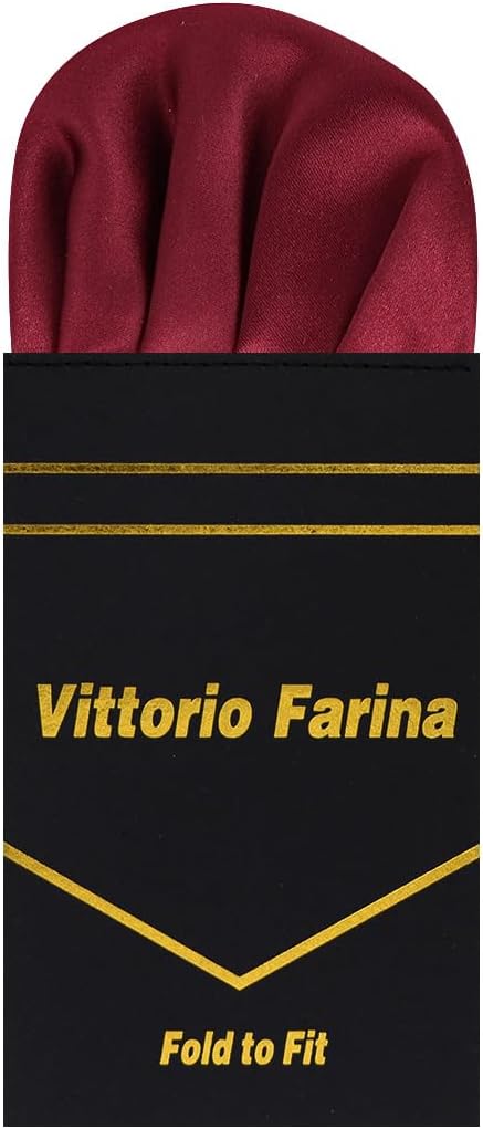 Premium Pre-Folded Four-Point Suit Pocket Square for Men with Sewn Pocket Fold