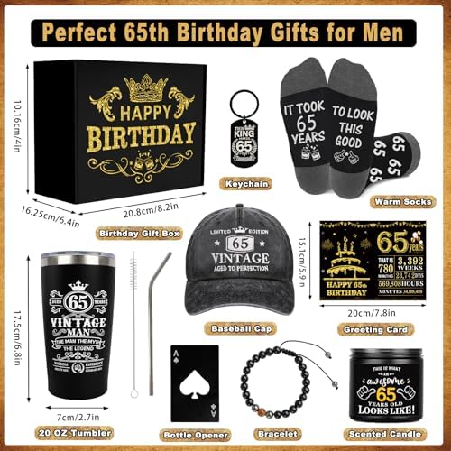 65th Birthday Gifts for Men Tumbler Set, Unique Gift for 65 Year Old Man - Image 2