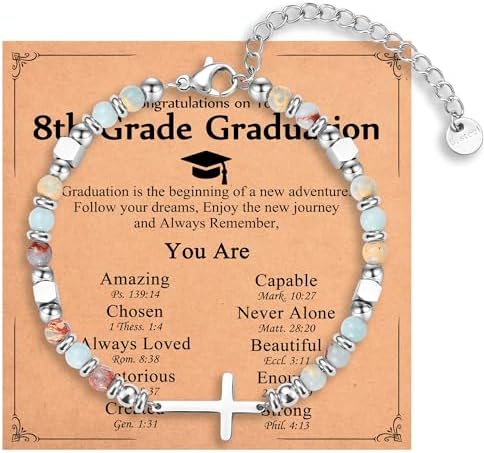 Christian Gifts for Women Girls, Religious Cross Bracelet by IKIATY
