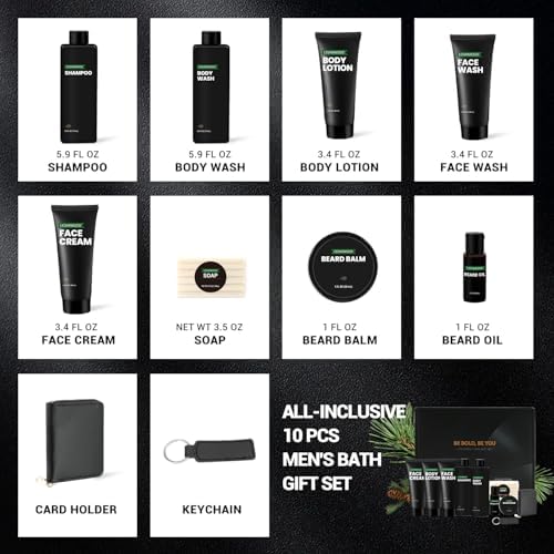 Rinse & Robust Beard Kit for Men, Gifts for Men, Cedarwood Beard Oil Gift Sets, Birthday Gifts Mens Stocking Stuffers for Dad Boyfriend Husband Valentines, Holiday Grooming Gift Set - Image 4