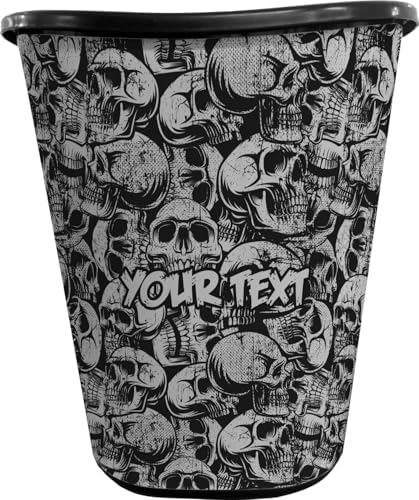 YouCustomizeIt Personalized Skulls Waste Basket - Single Sided (Black) by YouCustomizeIt